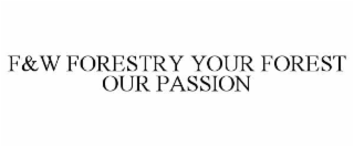 F&W FORESTRY YOUR FOREST OUR PASSION