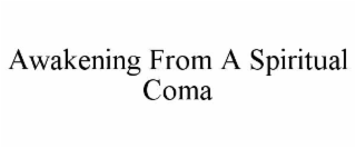 AWAKENING FROM A SPIRITUAL COMA