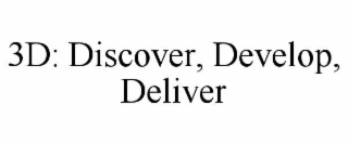 3D: DISCOVER, DEVELOP, DELIVER