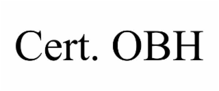 CERT. OBH