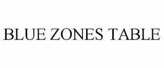 BLUE ZONES TABLE