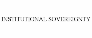 INSTITUTIONAL SOVEREIGNTY